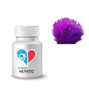 NUTRILUX Hepatic, un complément alimentaire à base de plantes et de nutriments destiné au soutien de la fonction hépatique et à la détoxification naturelle de
